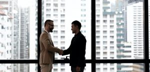 Business man handshaking with customer
